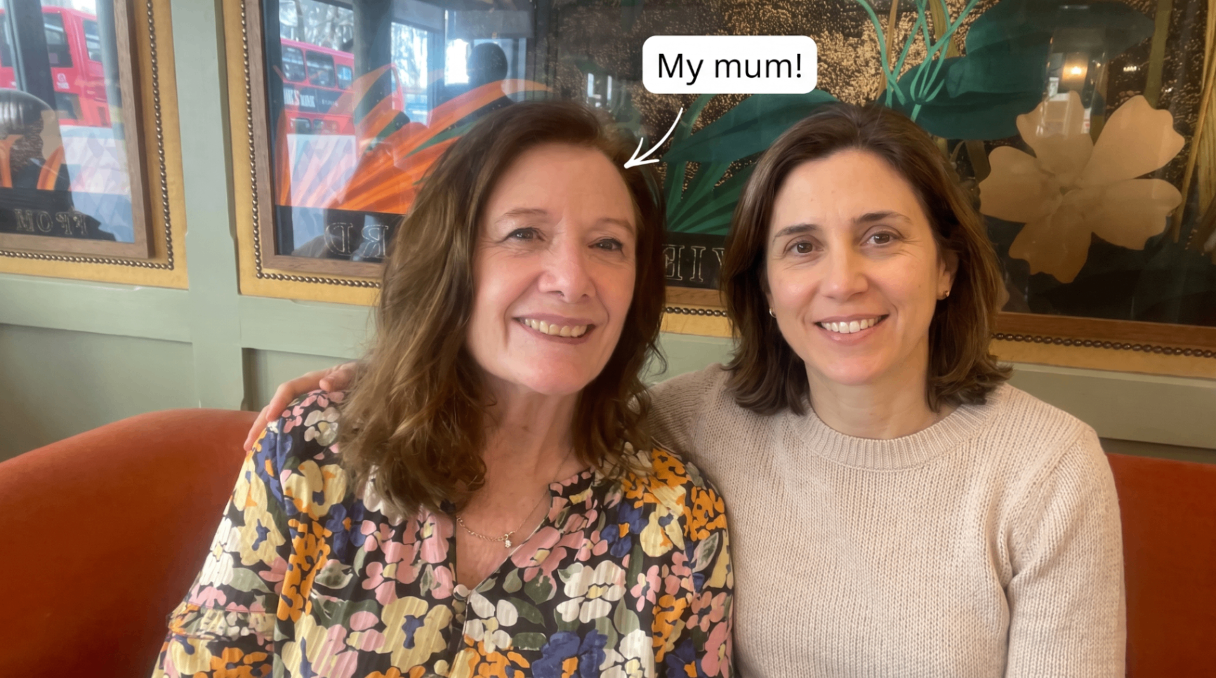 Dr. Sarah Whitman sitting beside her mother